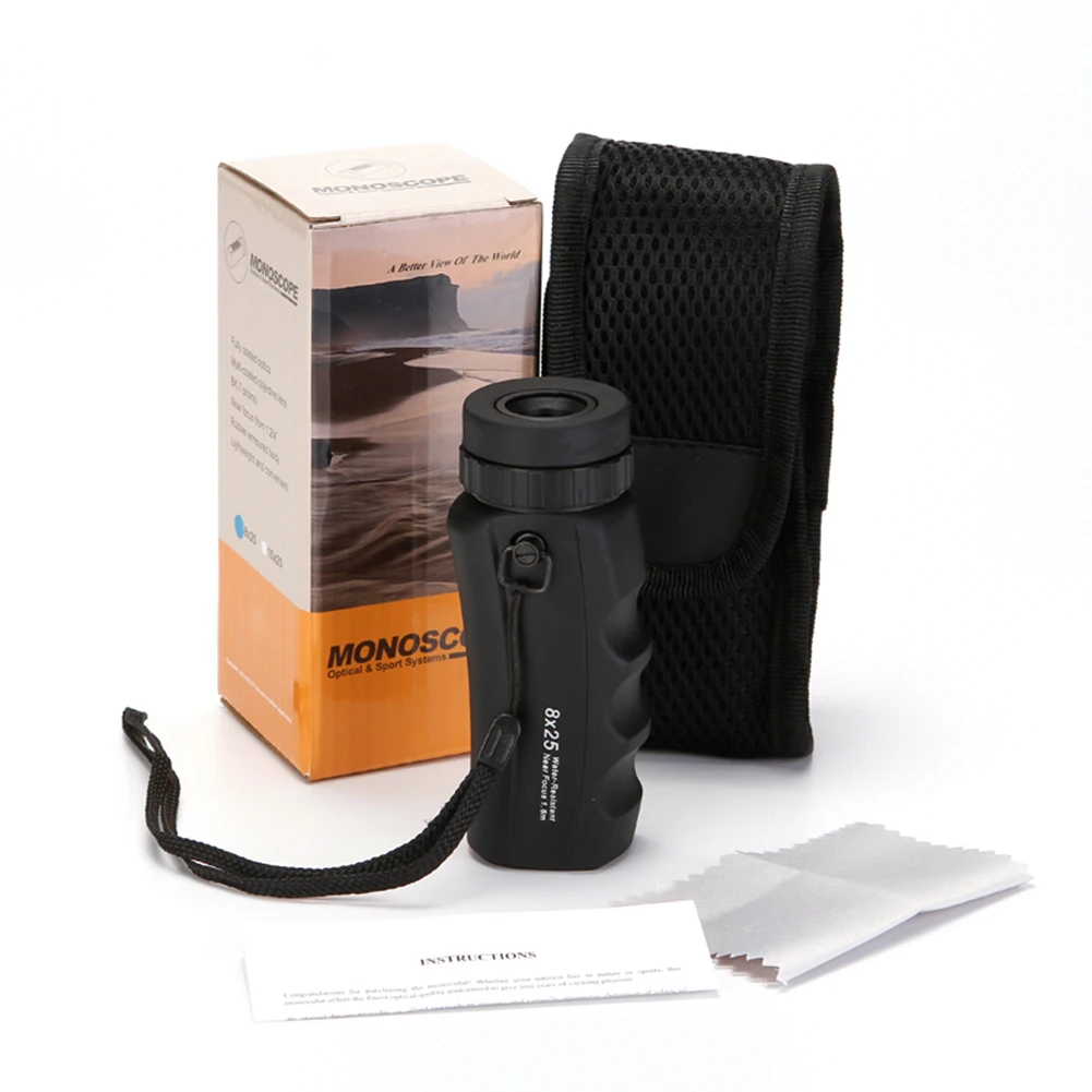 

Hd Monocular Telescope Binoculars 8x25 Ocular Focus Optical Bak4 Prism Binocular Tourism High Clarity for Camping Hot Product