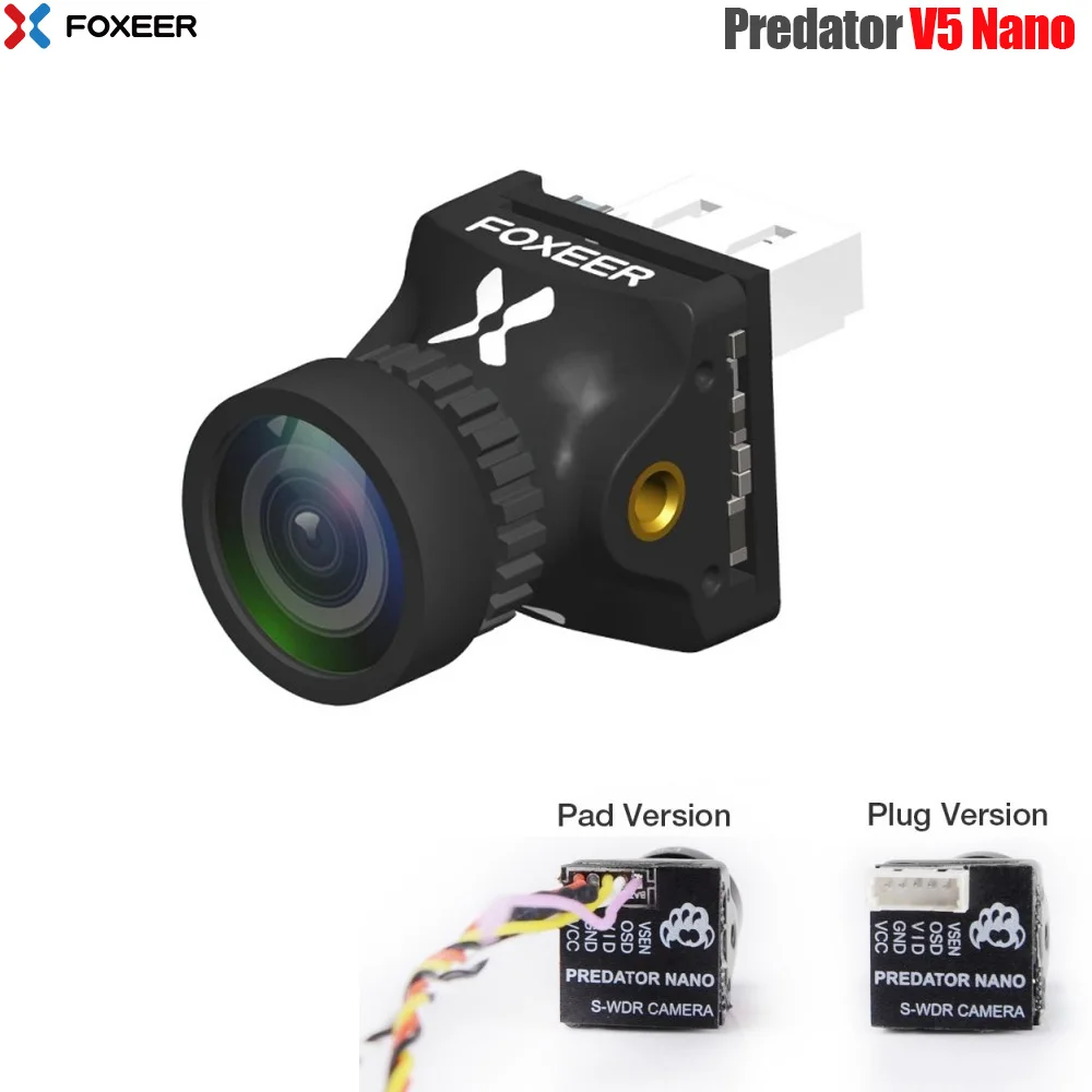 Foxeer Predator V5 Nano full чехол FPV 1000TVL камера переключаемая Супер WDR, OSD 4ms латентность обновленная для RC FPV Racing Drone