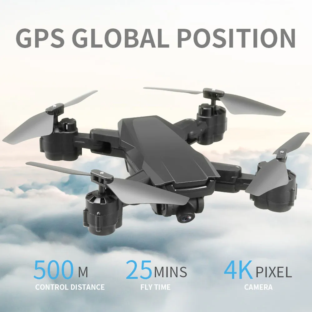 Новый H3 gps Дрон 4K HD Двойная камера 5G Wifi FPV RC Квадрокоптер аксессуары для детей