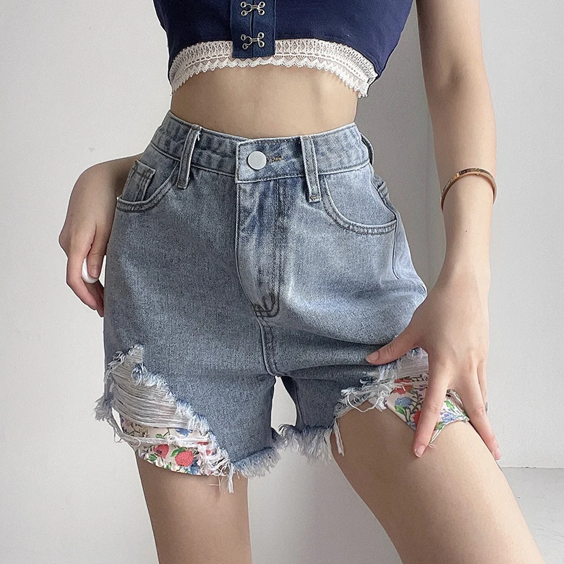 

Summer wear new style high floral pocket drawstring woollen casual pants