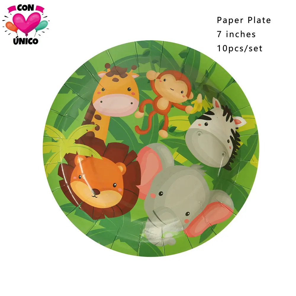 Conunico украшение для вечерние в джунглях с животными день рождения фотосессия