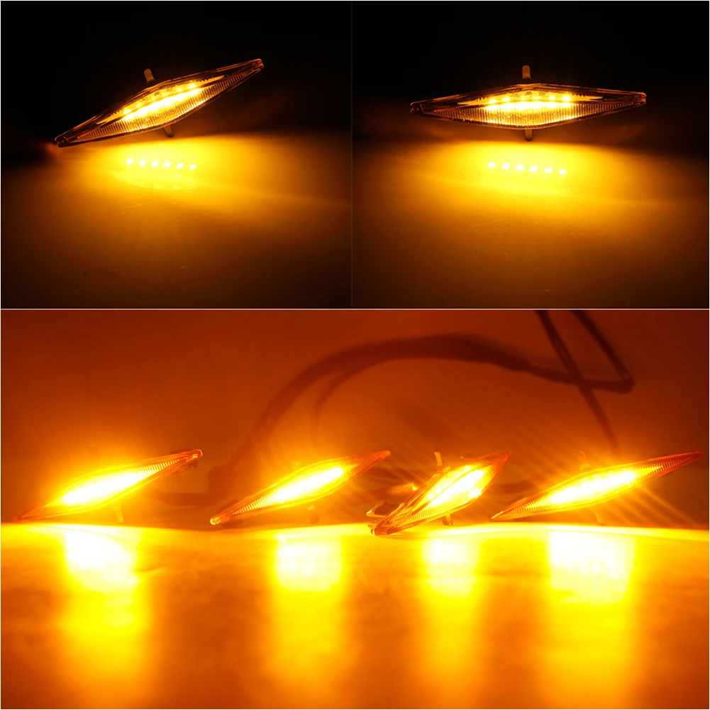 4 предмета в комплекте ярко-желтого цвета передняя решетка огни Светодиодный