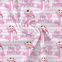 the pink panther print bullet strech cotton fabric for diy home tex bags handmade materials 50145cm
