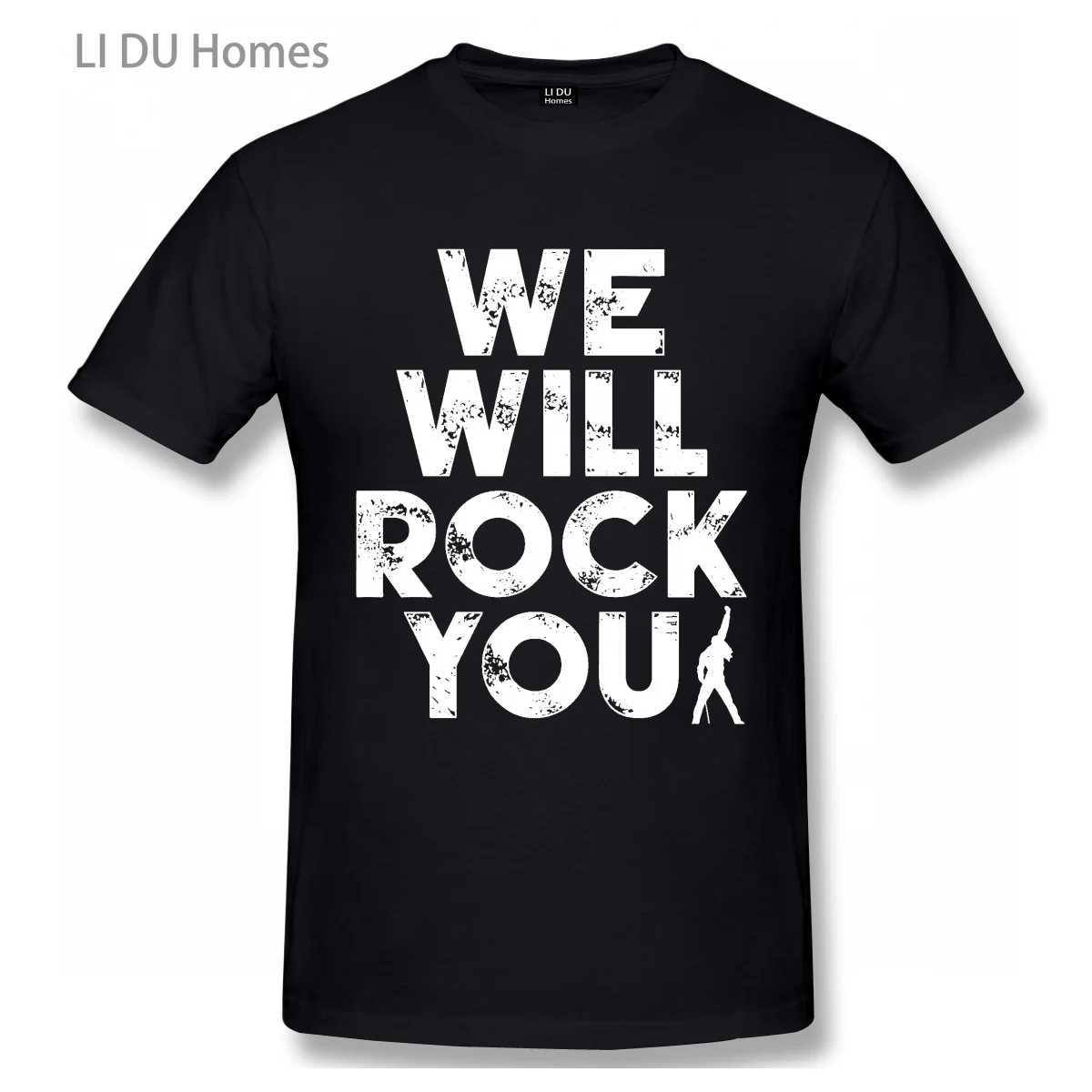 

Vintage We Will Rock You Queen Rock Band T Shirt Oversize Cotton Tshirts Short Sleeve Streetwear T-shirts Tee Tops