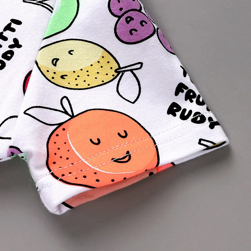 Fashion Fruit Printed Rompers For Newborn Jumpsuit Boys Girls Summer Short-sleeved Outfits Sunsuit Toddler Overalls Clothing | Детская