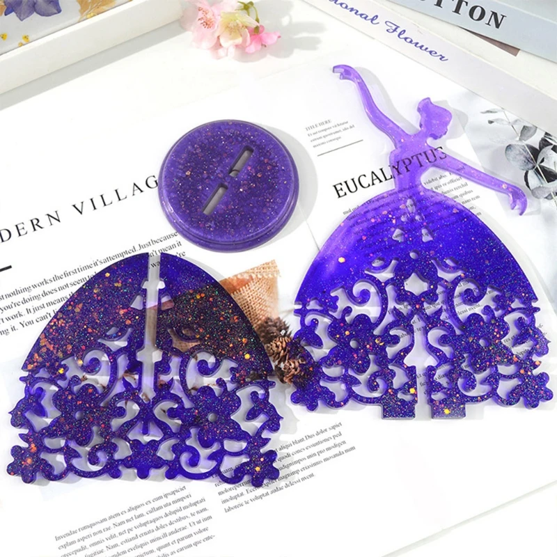 Держатель для украшений в виде танцующей девушки форма из смолы подвесок сделай