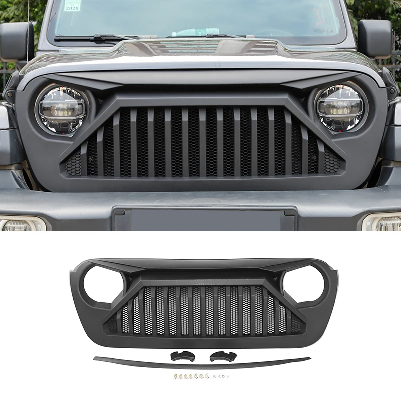 B SHINEKA гоночная решетка для Jeep Wrangler JL+ Автомобильная Передняя гоночная решетка декоративная крышка для Jeep Wrangler JL модифицированные аксессуары - Цвет: B