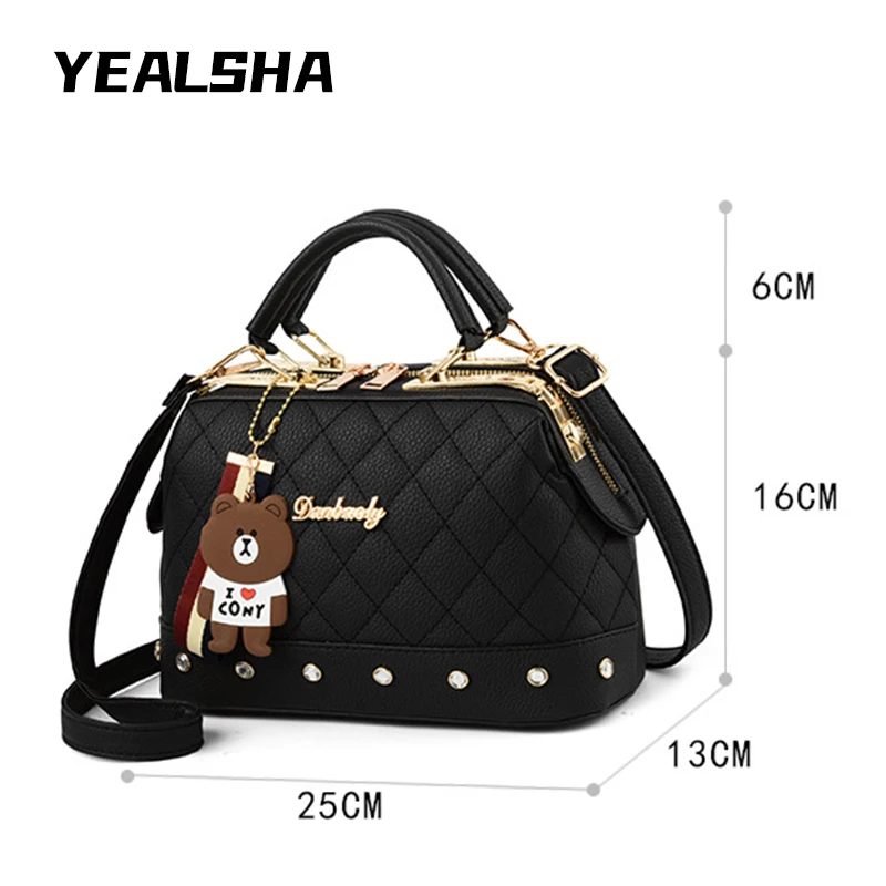 

Female Bags Fashion Luxury New Designer Handbag Messenger Shoulder Bag Pu Leather Large Capacity Small Square Bag