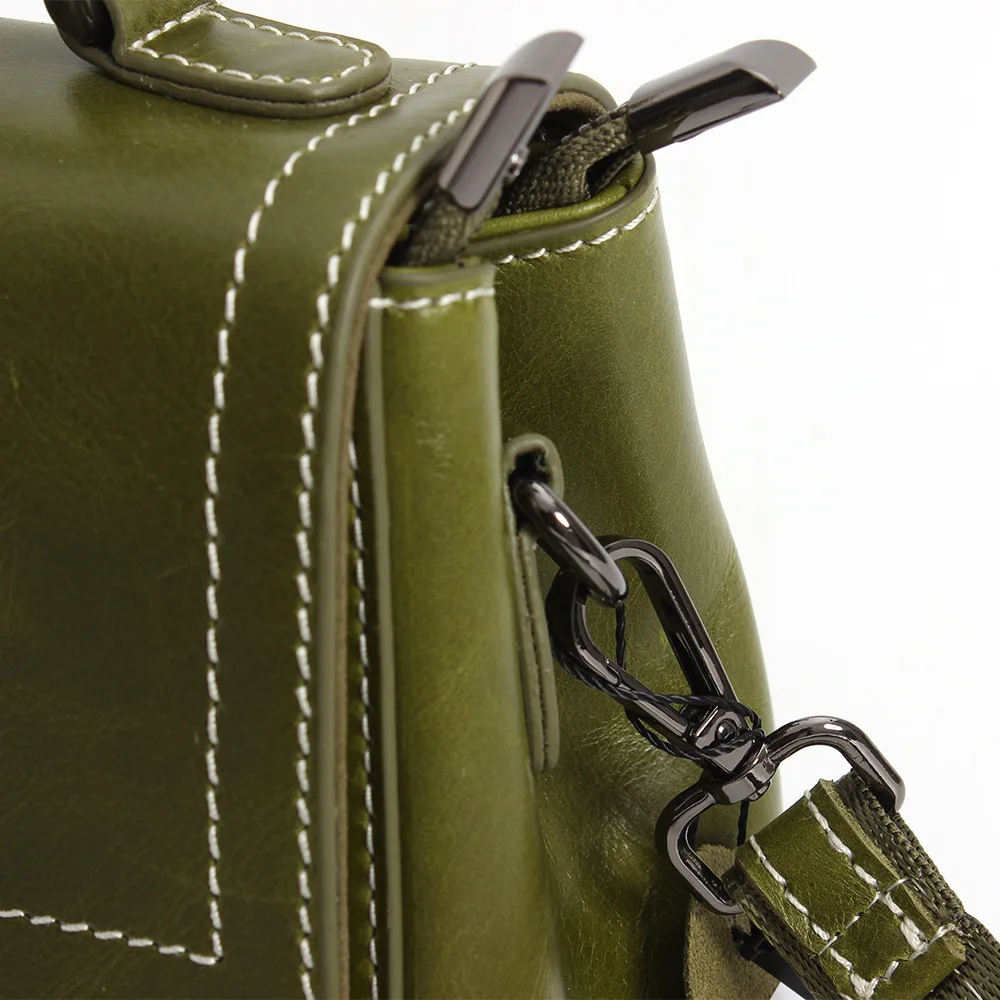 New genuine leather lady's headdress cowhide handbag horizontal style casual one-shoulder oil-coated pitot | Багаж и сумки