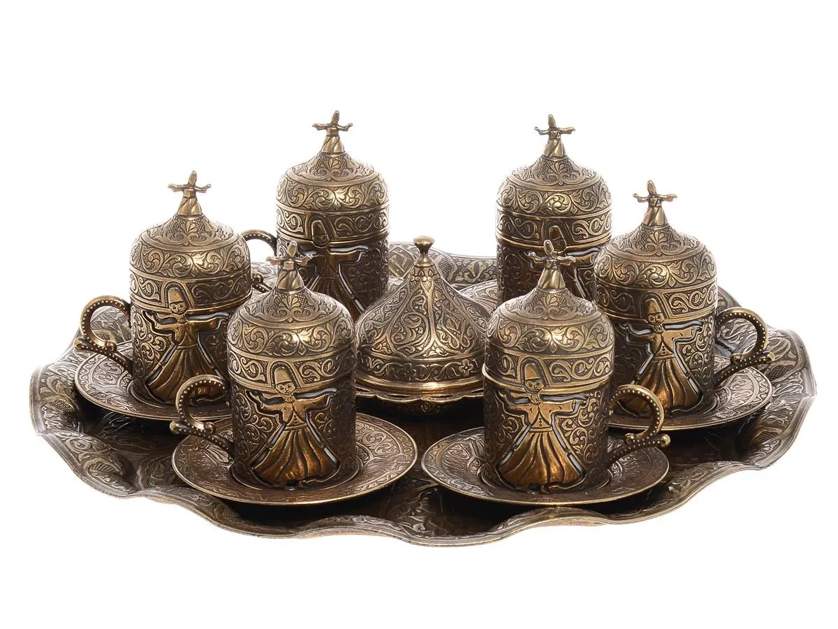 Набор из шести турецких кофейных чашек для кофе турецкого восхищения набор