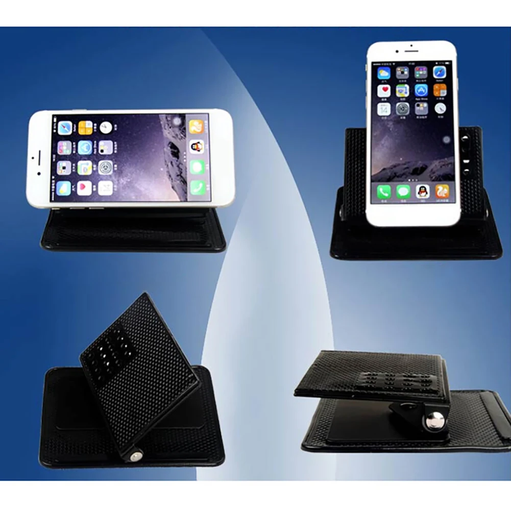 

Car Phone Mat PU Washable Mat With Iron Frame Anti-Skid Bracket