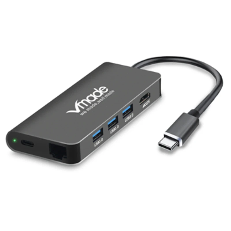 Док станция Vmade usb хаб 8 в 1 с адаптером Thunderbolt 3 типа C 2 порта USB 0 4K HDMI 1080P VGA RJ45 Gigabit