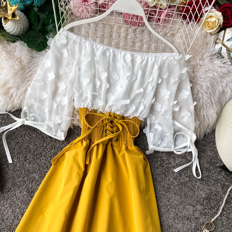 Teeuiear Boho сексуальное платье с открытыми плечами летнее лоскутное короткое
