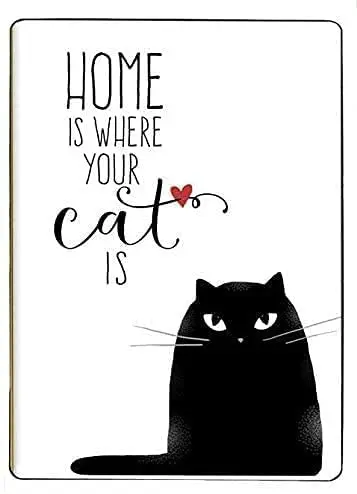

Cat Metal Tin SignHome Is Where Your Cal IsFace Poster Home Bathroom Toilet Living Room Art Wall Decoration