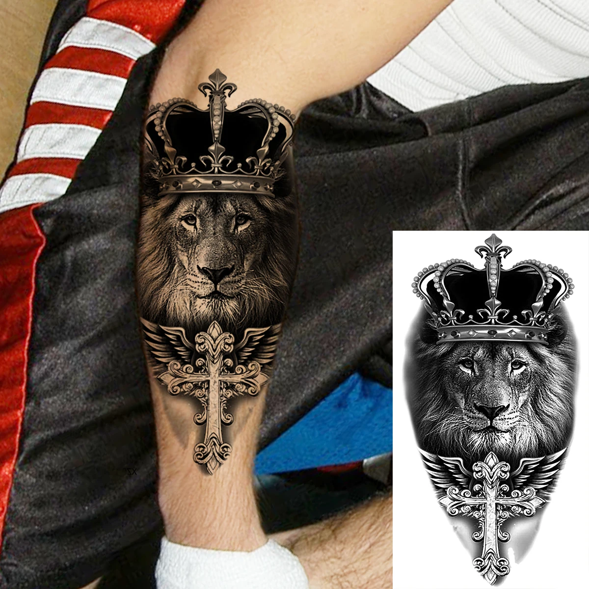 Временные татуировки для женщин и мужчин Имитация черного черепа розы цветка