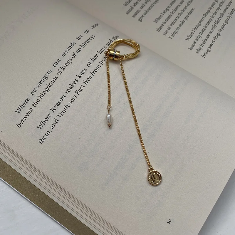 Серьги-цепочки с жемчугом и магнитной застежкой женские длинные кисточки