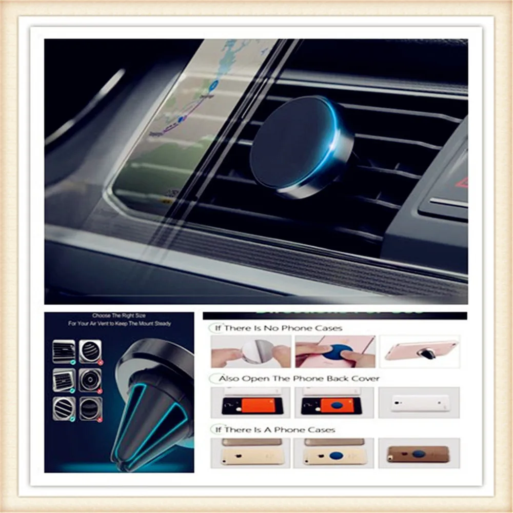Автомобильный держатель для телефона с магнитным креплением на вентиляционное