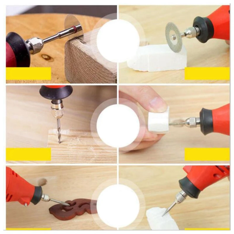 

161 Pcs Electric Engraving Mini Drill Polishing Machine Tool & 20 Pcs Wire Brush Metal Brush