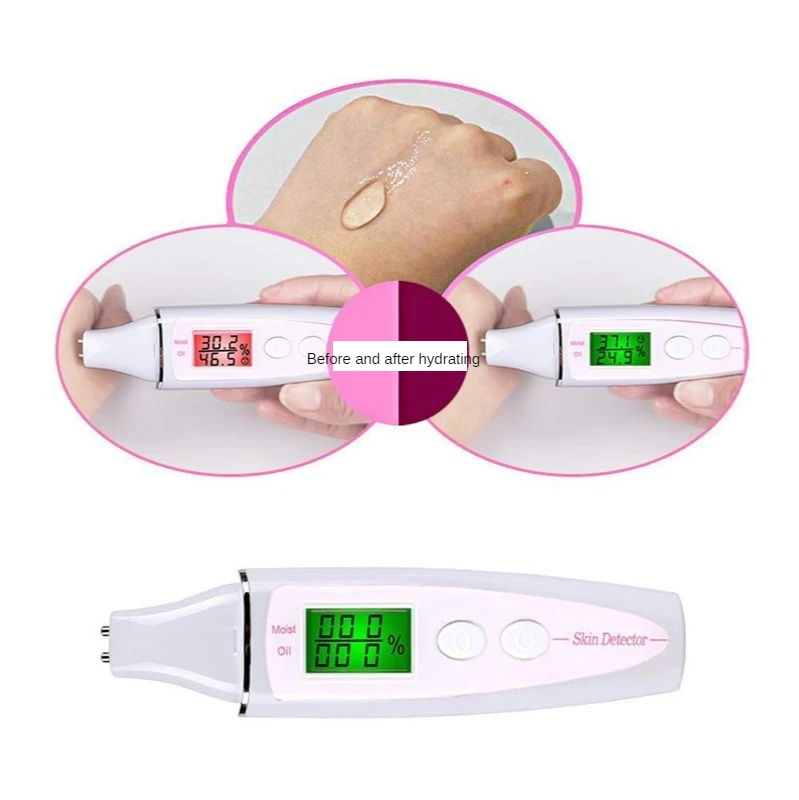 

Precision Skin Oil Content Analyzer LCD Digital Facial Skin Moisture Meter Battery Operated Skin Care Tester Monitor Detector 50