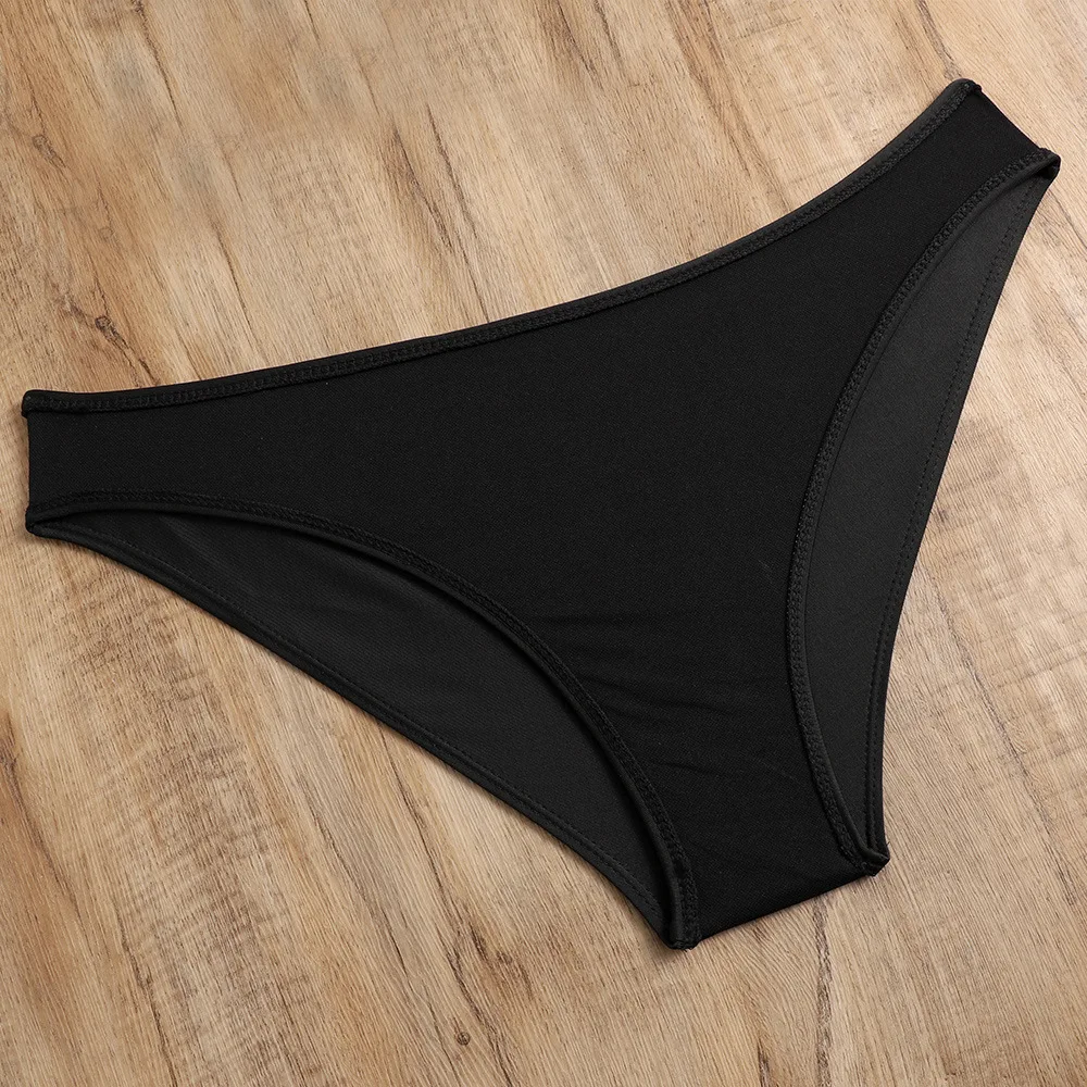 

Polyester Two-Piece Swimsuit Sexy Bikini Set Cute Swimsuit Women Push Up Swimwear Beach Wear Bathing Suit For Solid Black Xl