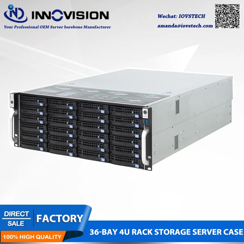 Стабильное огромное хранилище 36 секций 4u hotswap rack NVR NAS серверные шасси с секциями 12