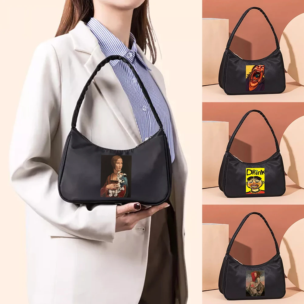 

2022 New Tote Underarm Shoulder Bags Women Evening Clutch Crossbody Bag Funny Pattern Luxury Bag Pouch Shopper Storage Handbags