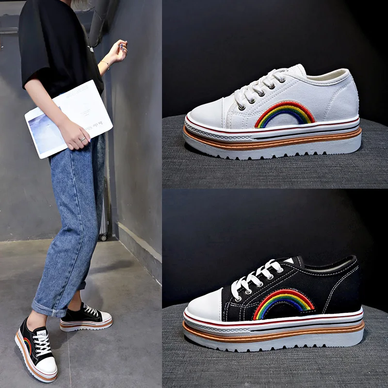 Женские массивные кроссовки обувь на высоком каблуке женская высокие платформе