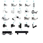 Аксессуары для ванной комнаты аппаратные средства матовый черный хром крючок вешалка для одежды One 1 два двойных Полотенца Кухня крюк