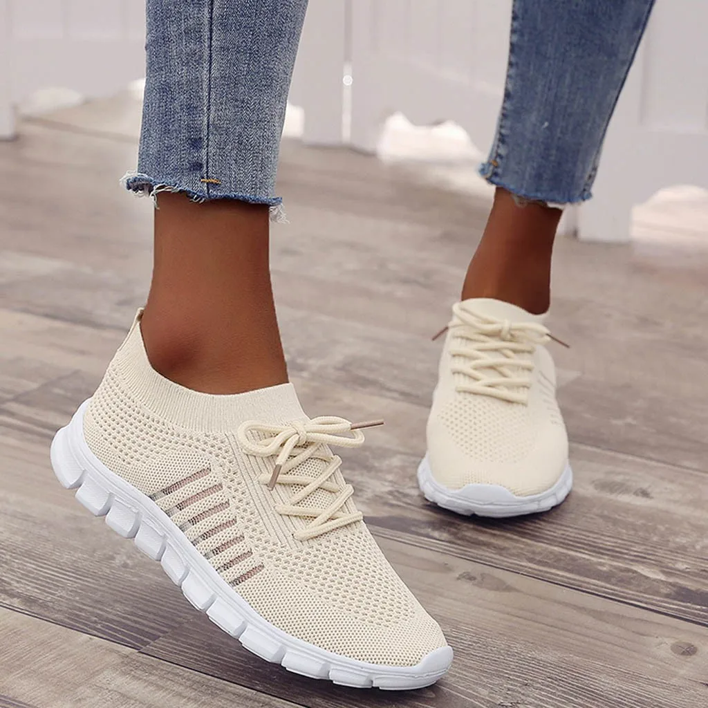 

2020 Women's breathable sneakers fashion Flying Weaving Socks Shoes Sneakers Casual Shoes Student Running Shoes sports shoes