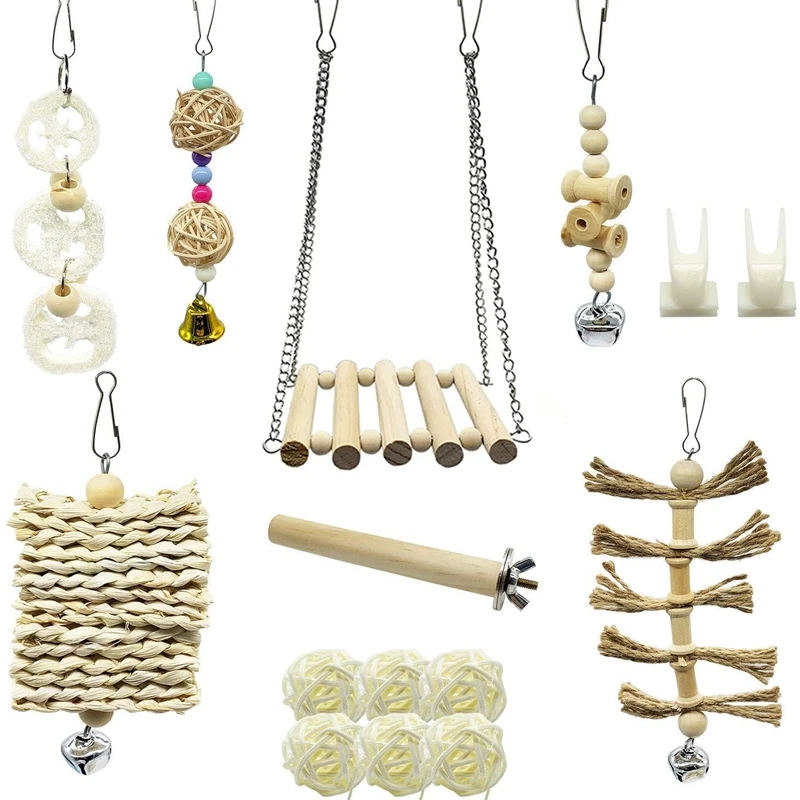 15 упаковок деревянные игрушки для жевания в виде попугаев | Дом и сад