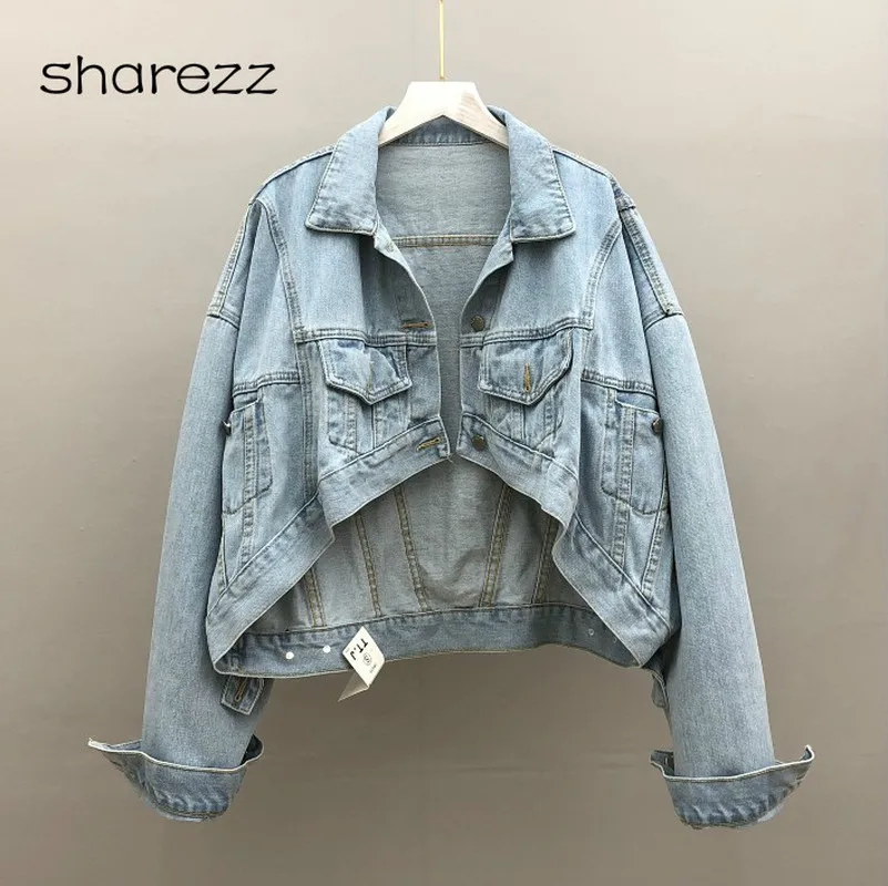 Весенняя женская Ретро шикарная куртка спереди короткая сзади длинная