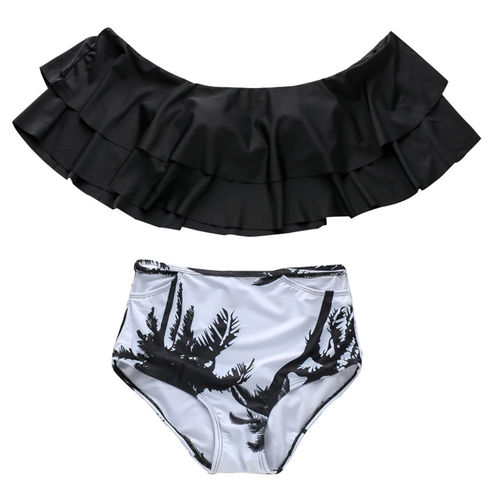 Женский цветочный принт тонкий купальный летний комплект бикини для путешествий