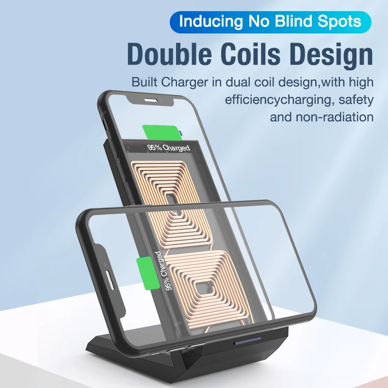 FDGAO 15 Вт Qi Беспроводное зарядное устройство для iPhone 11 Pro Max X XS XR 8 USB C QC3.0 Быстрая