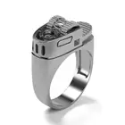 Модное посеребренное кольцо в форме зажигалки, креативные механические кольца на палец для мужчин и женщин, панк, готика, ювелирные изделия для вечеринки, подарок H4P975