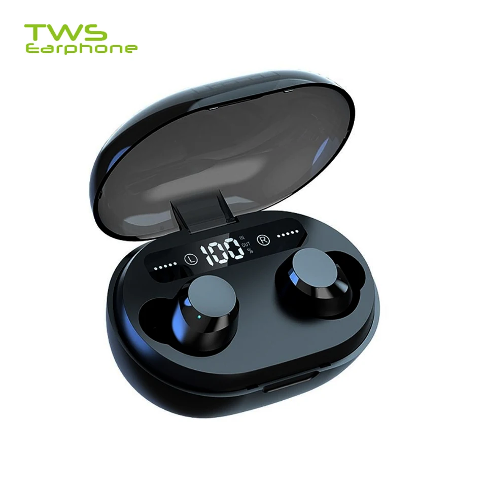 

TWSearphone C8S Bluetooth Headset 9D Stereo HiFi Earphones Touch-Control Headphones IPX7 Waterproof Earset Power Bank With Mic