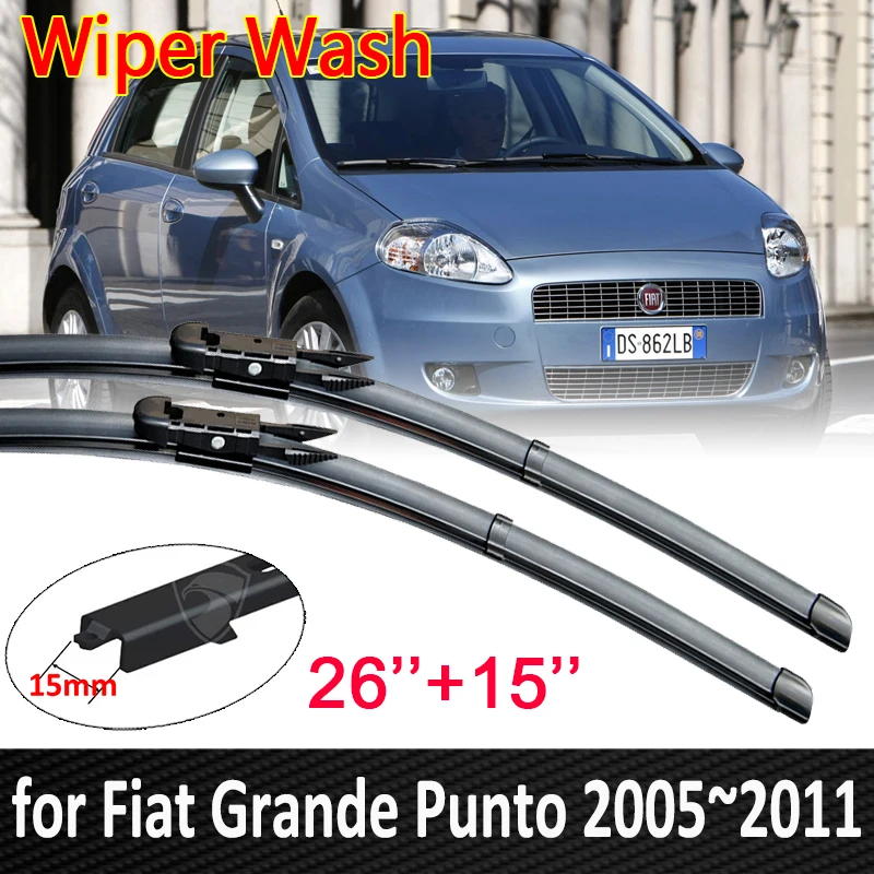 

for Fiat Grande Punto 2005~2011 2006 2007 2008 2009 2010 Car Wiper Blades Front Windscreen Windshield Wipers Car Accessories