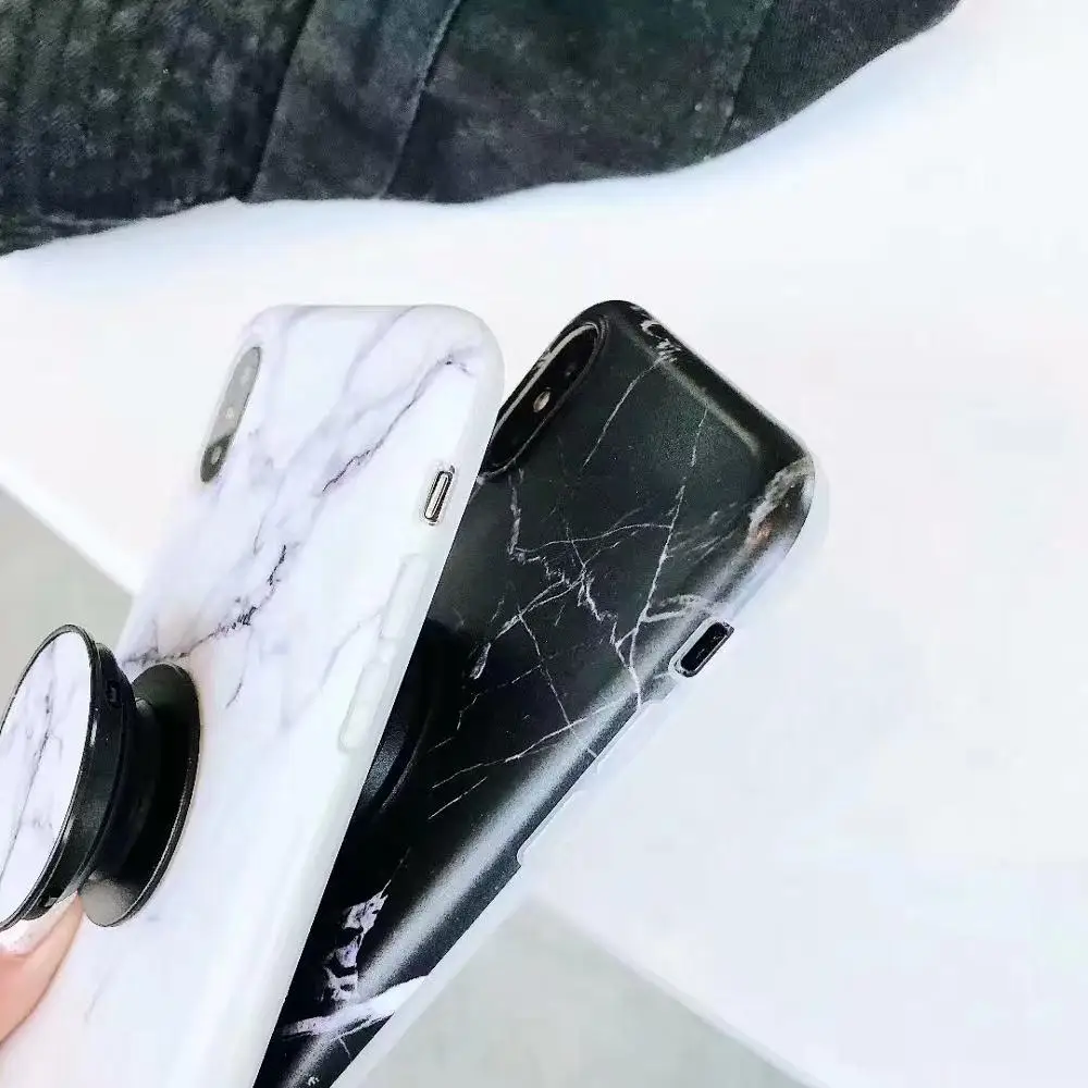 Cong fee Luxury Marble Silicone Holder phone case for iphone X XR XS MAX 6 7S 7SPlus 8S 8SPlus | Mobile Phone Cases & Covers