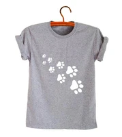 cat paws print women tshirt cotton casual funny t shirt for lady top tee lady 6 colors drop ship z 326