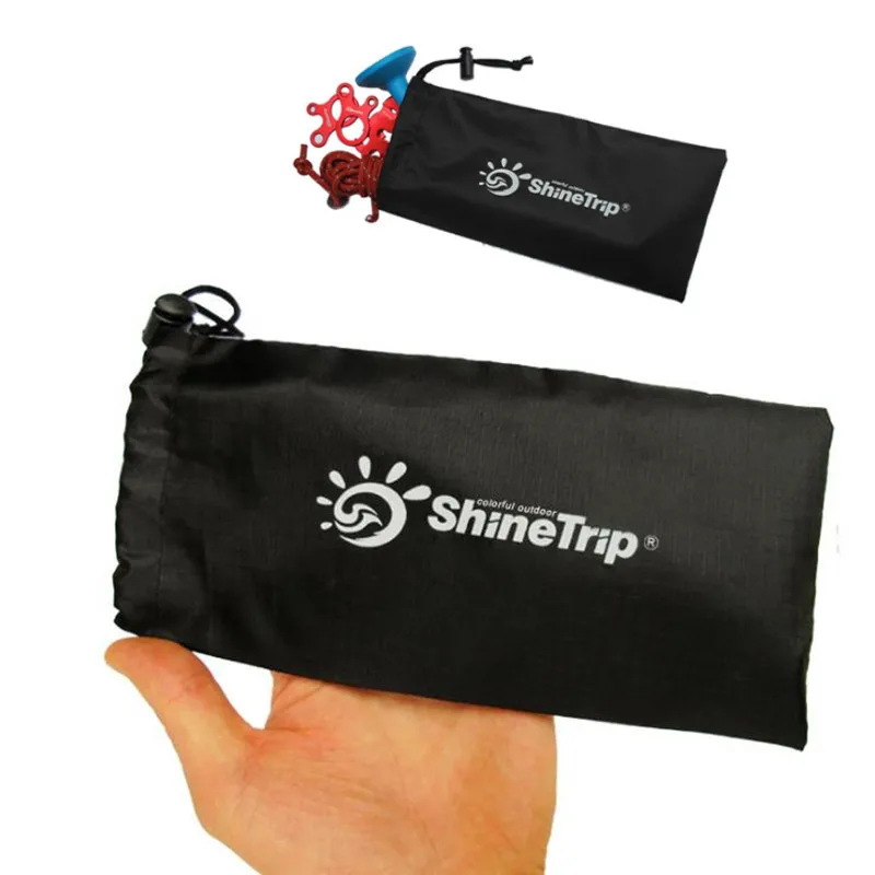 

ShineTrip 28cm Tent Pegs Bag Camping Tent Accessories Hammer Wind Rope Tent Nail Storage Pouch Cover Case Travelling Supplies