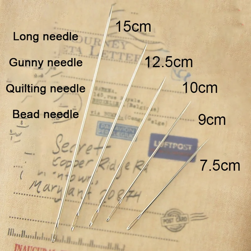 6 шт Нержавеющая сталь большой глаз Вышивка крестиком нить Вязание с круглым