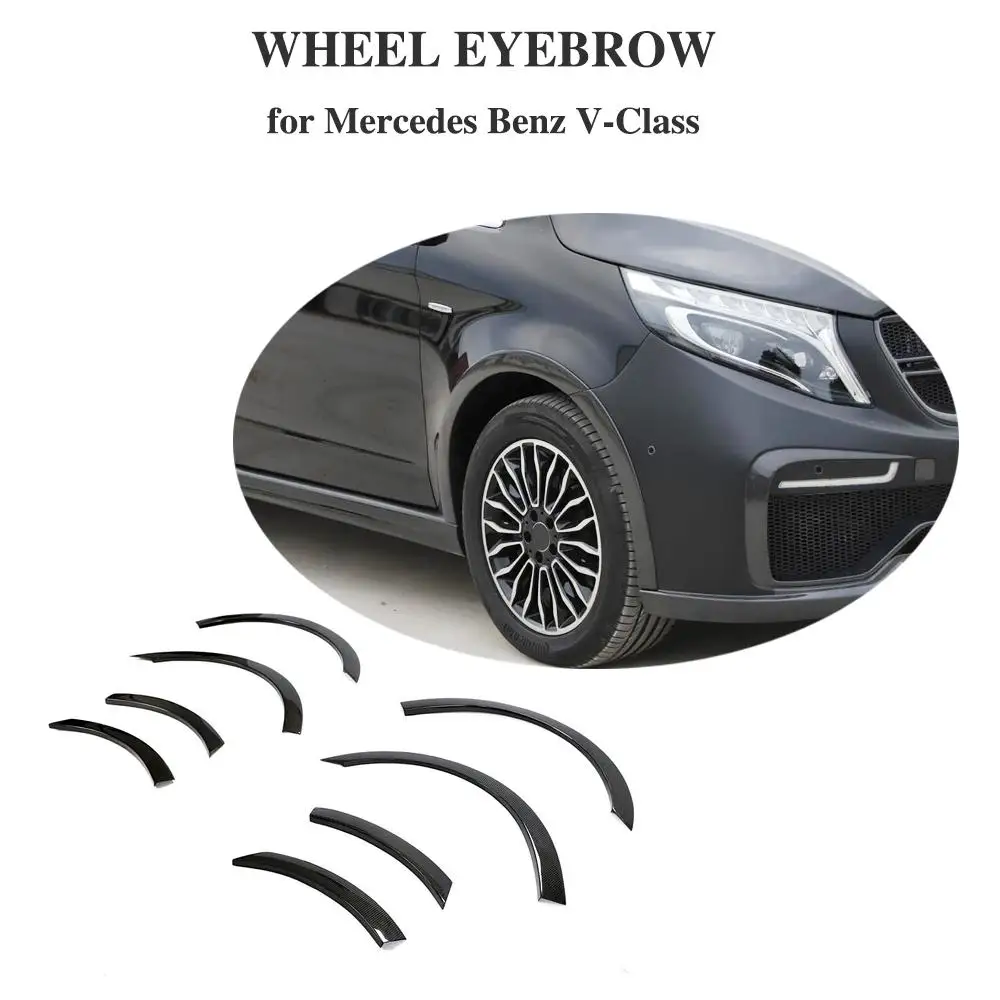 

Углеродное волокно автомобиля брызговик для Mercedes-Benz V класса V250 V220d 2015-2019 колеса для бровей широкий средства ухода за кожей колеса Арки