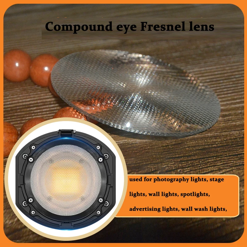 

50 60 70 80mm Optical Fly's-eye Lens DIY Projector Compound Eye Fresnel Lens LED Condenser Honeycomb PMMA Acrylic Flashlights
