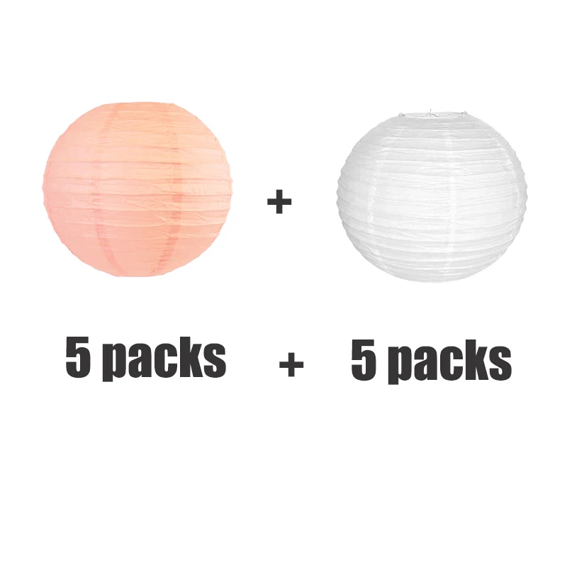 10 шт. в наборе белый и персиковый китайский бумажный фонарик шар круглый фонарь