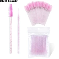 eyelash brushes 100pcs eyebrow tools crystal microbrush for eyelashes mascara wands disposable applicators cosmetics makeup set