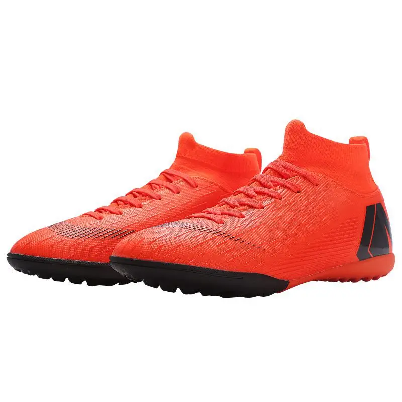 Orange Black TF Новинка, унисекс, футбольные бутсы, уличные ботинки для футбола, мужские футбольные ботинки - Цвет: Orange Black TF
