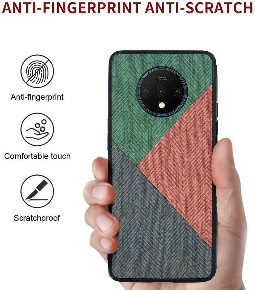 Shockproof Hard PC Tpu Bumper Case For Oneplus 7t 7 t Pro 7tpro 7pro 6t Cloth fabric leather Soft Silicone Phone Cover |