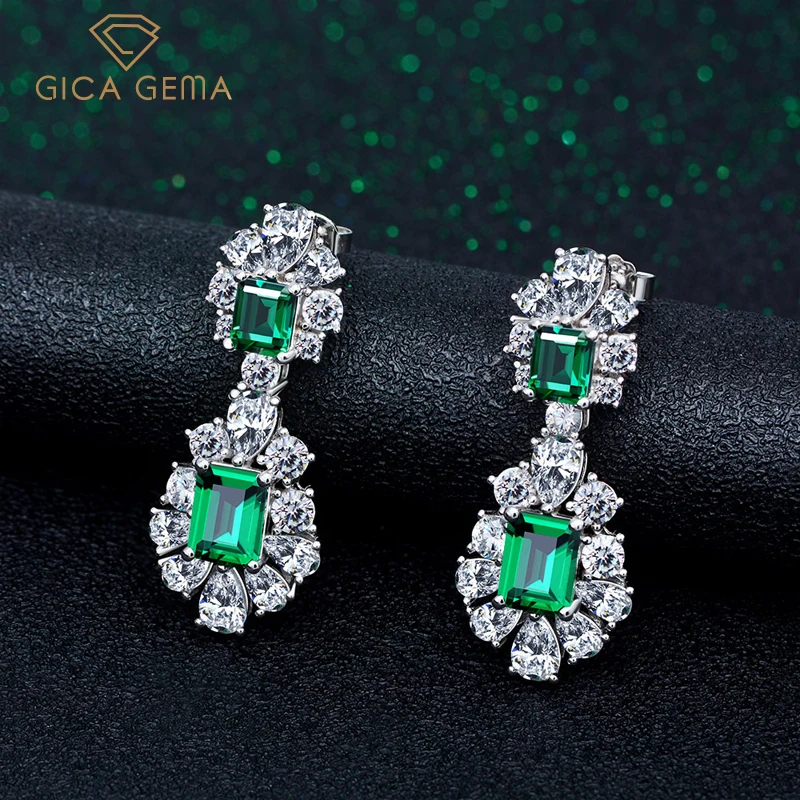 

Женские серьги из серебра 925 пробы, с бриллиантами 6 х8 мм