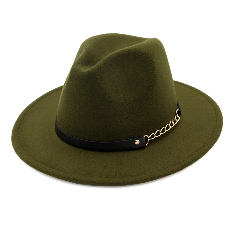 

With Wide Brim Gentleman Elegant Lady Winter Autumn Jazz Caps Women Men Wool Vintage Gangster Trilby Felt Fedora Hat