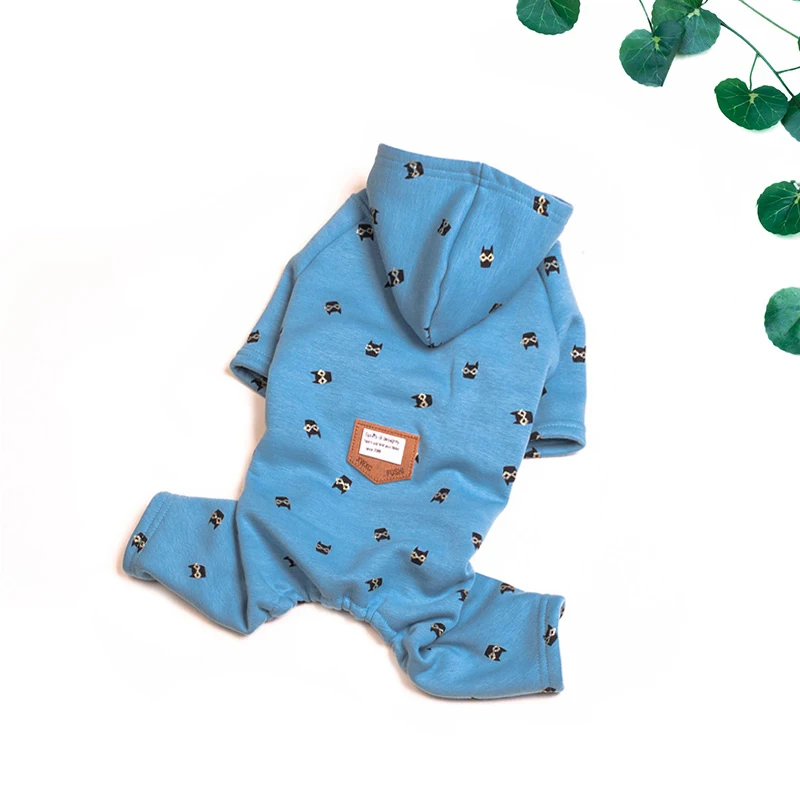 Осенне зимняя одежда для собак толстовка с капюшоном бархатный Плотный