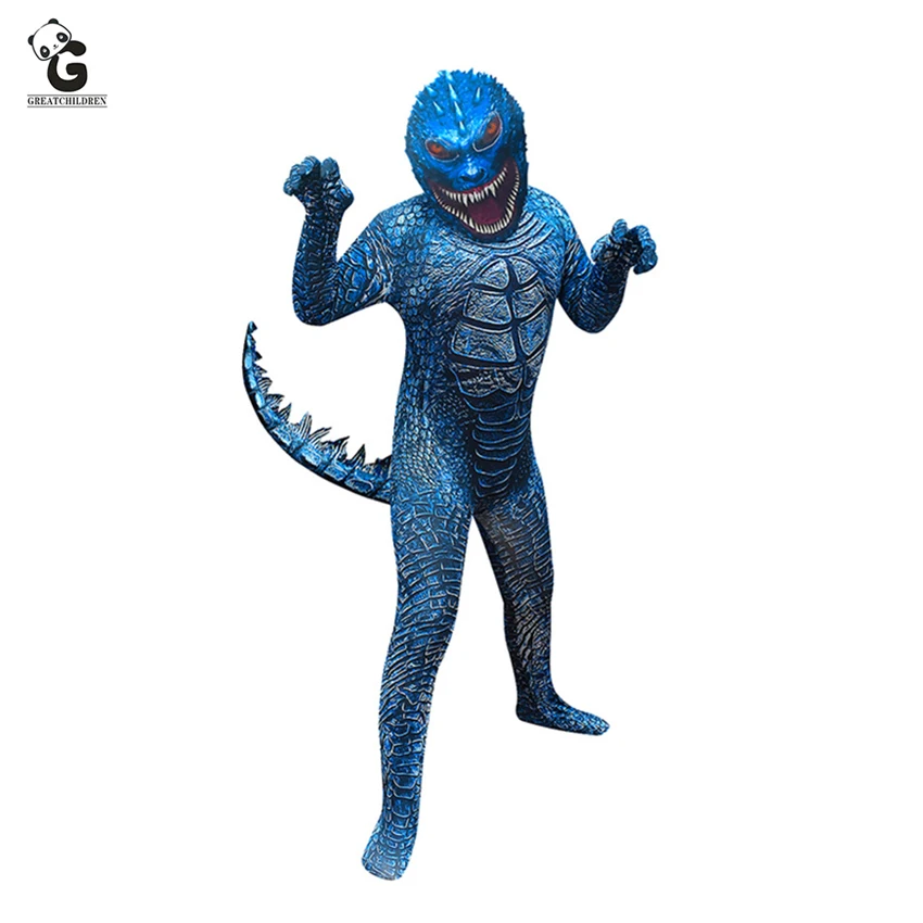 

Dinosaur Monster Costumes Carnival Halloween Costumes for Kids Jumpsuits Ferocious Dinosaur Cosplay Anime Children Party Clothes